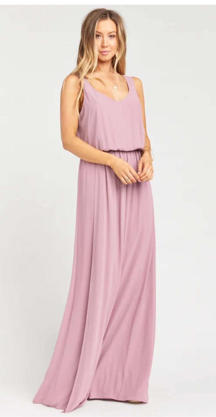 Show Me Your MuMu Kendall Maxi Dress Womens Small New Antique Rose Bridesmaid